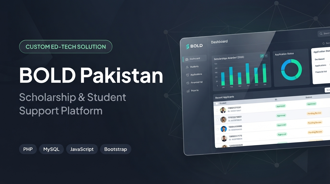 BOLD Pakistan  -  Scholarship Management & Student Support Platform