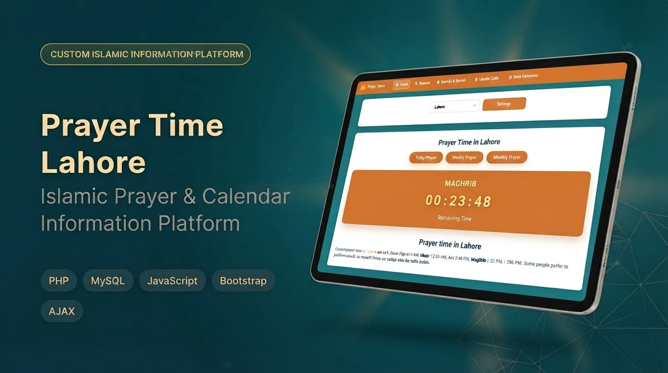 Islamic Prayer & Calendar Information Platform